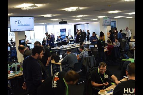 More than 100 people took part in a hackathon organised by HS2 Ltd and the Transport Systems Catapult.
